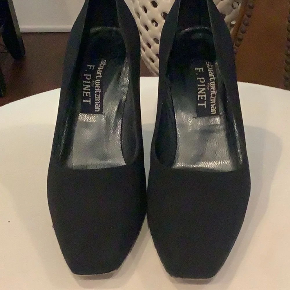 Stuart Weitzman For F. Piner Black Heel Shoes Size 9